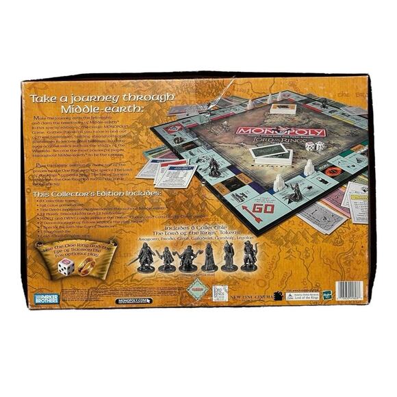 Monopoly LORD OF THE RINGS Trilogy Edition Parker Brothers Hasbro 2003 *No Ring* - Picture 9 of 9